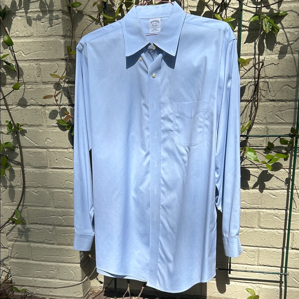 Brooks Brothers Light Blue Men's Button-Front Dress Shirt